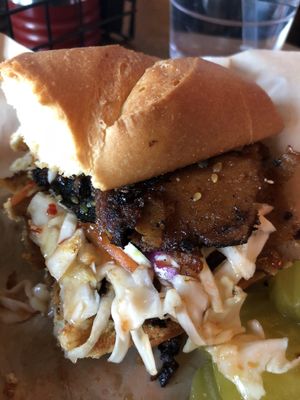 Vegan bbq hoagie at Stanley's Northeast Bar Room in Minneapolis