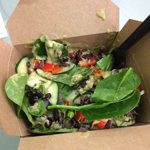 Mediterranean rice bowl vegan at grabbagreen in Maple Grove