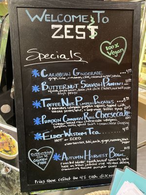 Current specials  at Zest Kitchen in Rocklin