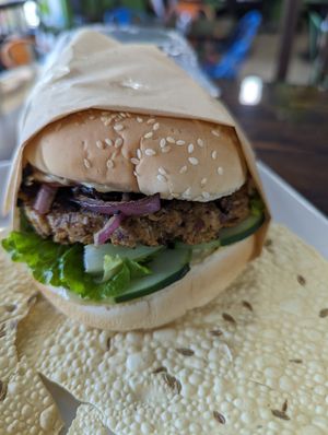 Veggie burger at Zest Kitchen in Rocklin