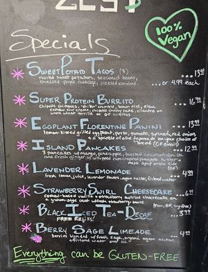 Specials at Zest Kitchen in Rocklin