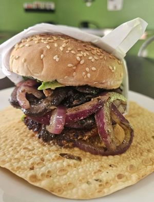 I already miss the Tiger Mountain Burger. at Zest Kitchen in Rocklin