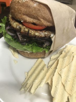 Mushroom Burger at Zest Kitchen in Rocklin