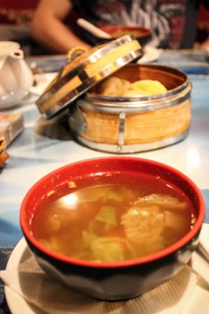 clear vegetarian mushroom soup at Jomolungma in Minsk