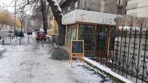 Nice bistro with modern look inside. at Sara Green - Vegan Bistro in Bucharest