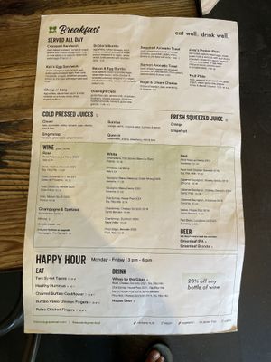 Menu  at Greenleaf Gourmet Chop Shop - Hyland Ave in Costa Mesa