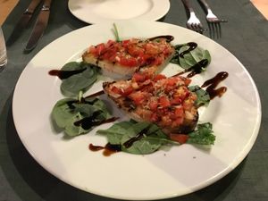 Bruschettas at Lusitania in Alvor