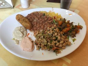 Hot dishes at Saude e Sabor in Sao Paulo