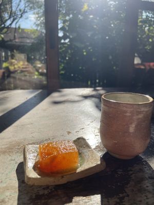 Teishoku sweet (kaki jelly)   at Shokudo Pace in Kamakura
