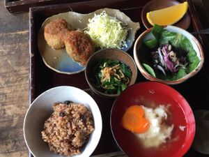 Set lunch, healthy and delicious  at Shokudo Pace in Kamakura