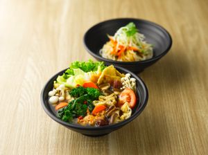Soup Bowl with Dry Noodle at Greendot - Vivocity in Central Singapore