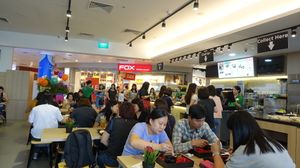 inside the restaurant at Greendot - Vivocity in Central Singapore