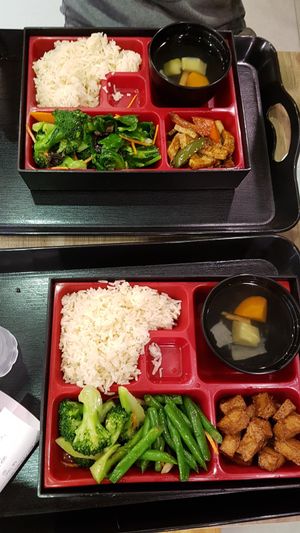Vegan bento boxes at Greendot - Vivocity in Central Singapore