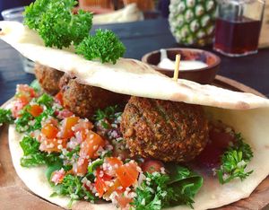 Falafel pocket  at Cafe Organic in Canggu