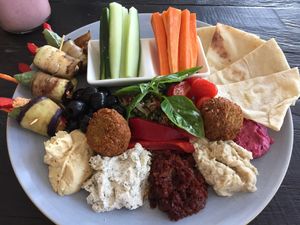 Mezze platter  at Cafe Organic in Canggu