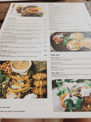Menu at Cafe Organic in Canggu