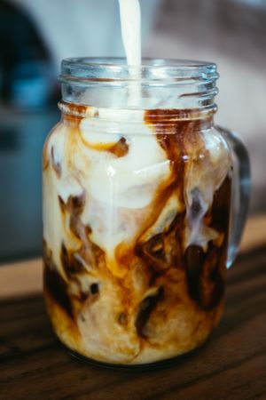 Iced Latte at Cafe Organic in Canggu