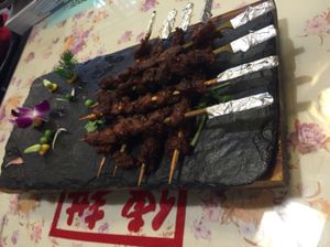 mutton kebabs - SO good at Baihe - Lily Vegetarian - Dongcheng in Beijing
