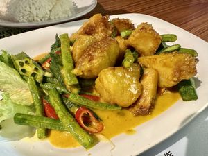 Buttered Lion’s Mare mushroom   at Time's Vege 时'素 in West Singapore