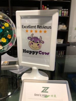 Excellent reviews decal at Time's Vege 时'素 in West Singapore