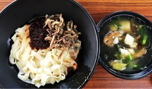 Ban Chilli noodles  at Time's Vege 时'素 in West Singapore