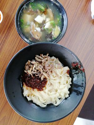 Vegetarian ban mian... at Time's Vege 时'素 in West Singapore