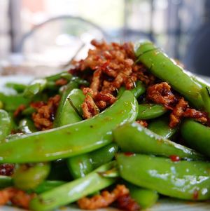 Sweet Peas with Chili Sauce at House of Joy in Bangkok