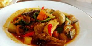 Eggplant curry at House of Joy in Bangkok