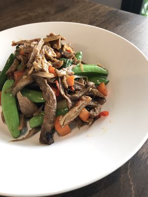 Spicy dried mushroom & basil at House of Joy in Bangkok