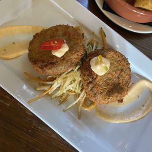 Fish cakes  at Harmonium in Edinburgh