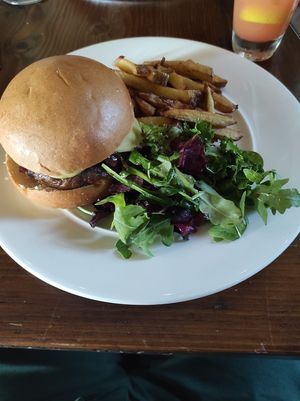 Truffle shuffle burger at Harmonium in Edinburgh