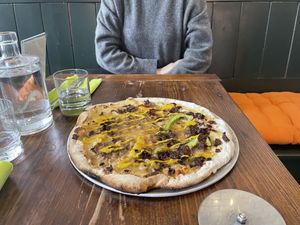 Philly Steak Pizza at Harmonium in Edinburgh