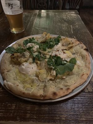 White sauce pizza at Harmonium in Edinburgh