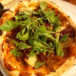 Haggis pizza mmm at Harmonium in Edinburgh