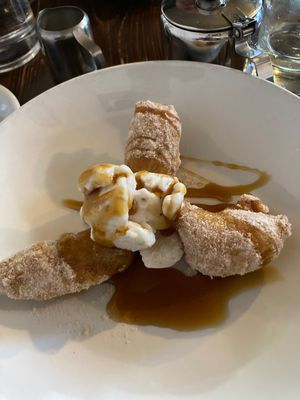 Banana fritter  at Harmonium in Edinburgh