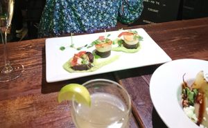 Pan Seared King Oyster Mushroom Scallops at Harmonium in Edinburgh