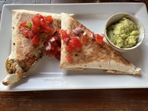 Chipotle haggis quesa  at Harmonium in Edinburgh