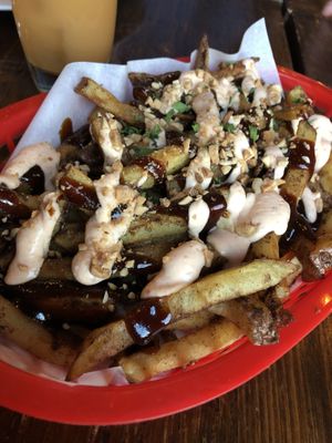 Loaded Vietnamese fries  at Harmonium in Edinburgh