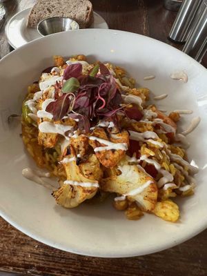 Chargrilled Spiced Cauliflower Steak  at Harmonium in Edinburgh