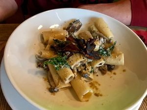 Mushroom rigatoni. at Harmonium in Edinburgh