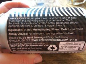 Beer, clearly labelled as vegan friendly at Harmonium in Edinburgh