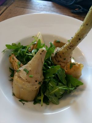 grilled artichokes at Harmonium in Edinburgh
