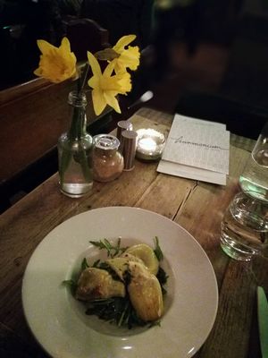 Grilled artichoke starter at Harmonium in Edinburgh