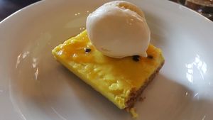 Lemon cake- so delicious!!!! at Harmonium in Edinburgh