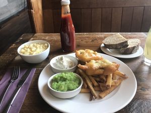 Tofu Fish and Chips  at Harmonium in Edinburgh