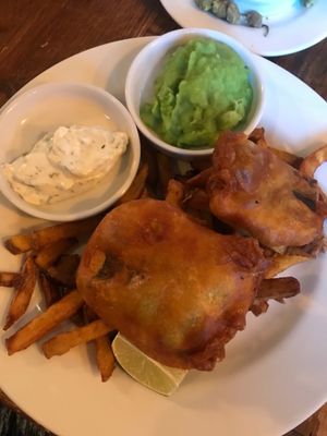 To-fish and chips at Harmonium in Edinburgh