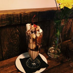 lovely vegan sundae at Harmonium in Edinburgh