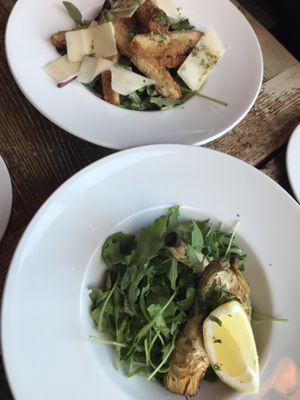 Artichokes and Lemon Chicken at Harmonium in Edinburgh