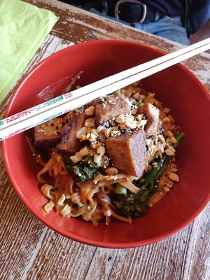 Peanut noodles at Harmonium in Edinburgh