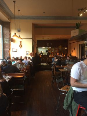 The restaurant  at Harmonium in Edinburgh